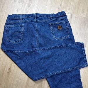 Carhartt Jeans Men's 46x30 Traditional Fit Blue Denim 100% Cotton B18 DST